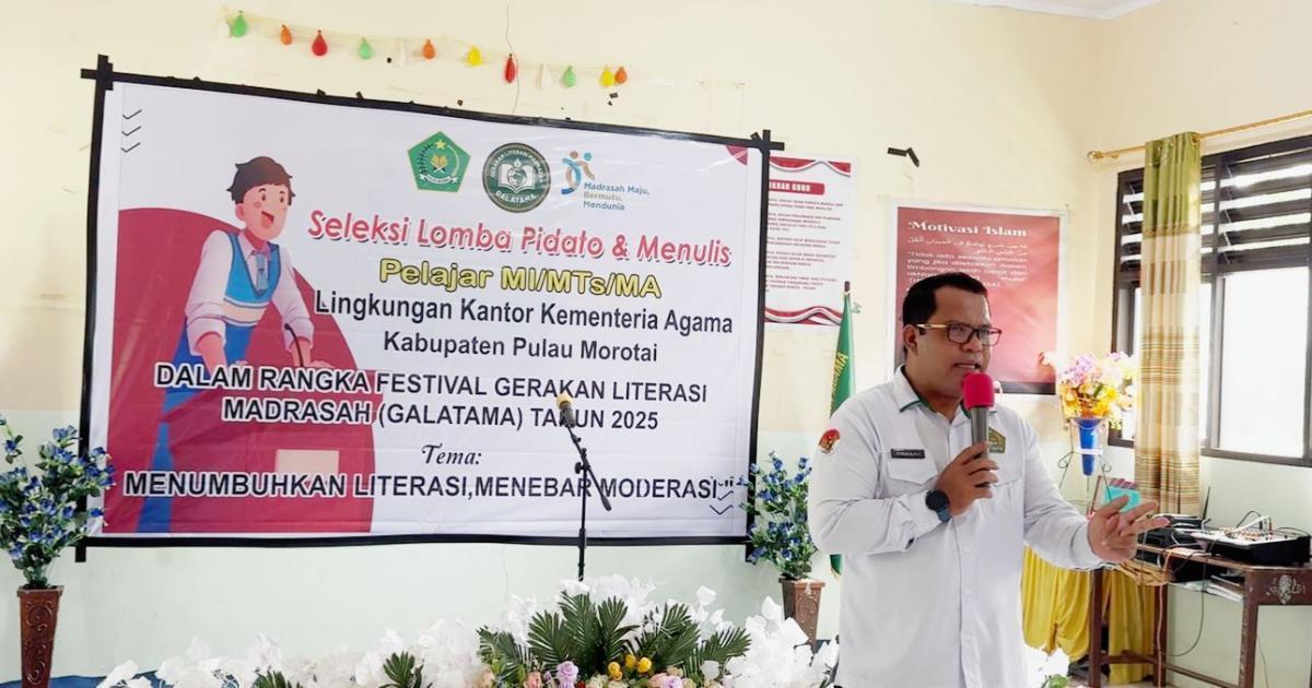 PANGGUNG LITERASI MADRASAH, GALATAMA MOROTAI 2025 UNJUK GIGI