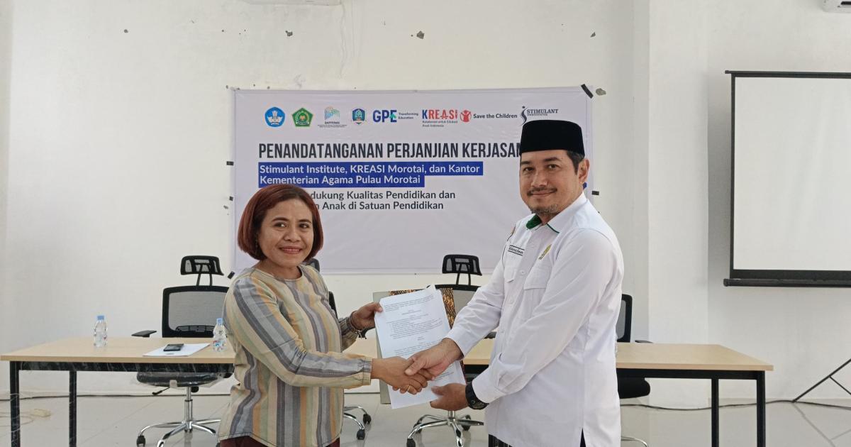 Kemenag Morotai Teken MoU dengan Stimulant Institute dan KREASI, Dukung Pendidikan dan Perlindungan Anak